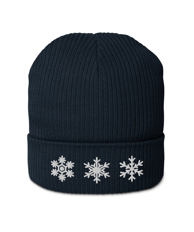 Bonnet côtelé bio - flocons - pimp your tee