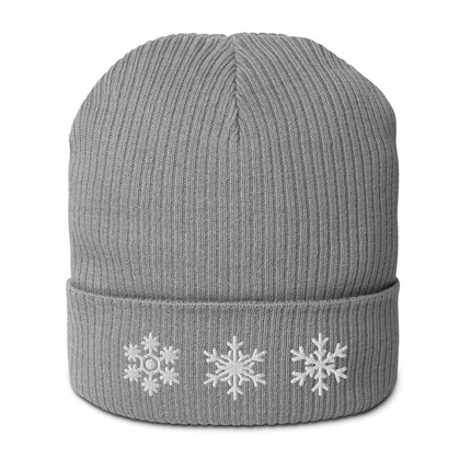 Bonnet côtelé bio - flocons - pimp your tee