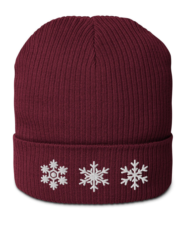 Bonnet côtelé bio - flocons - pimp your tee