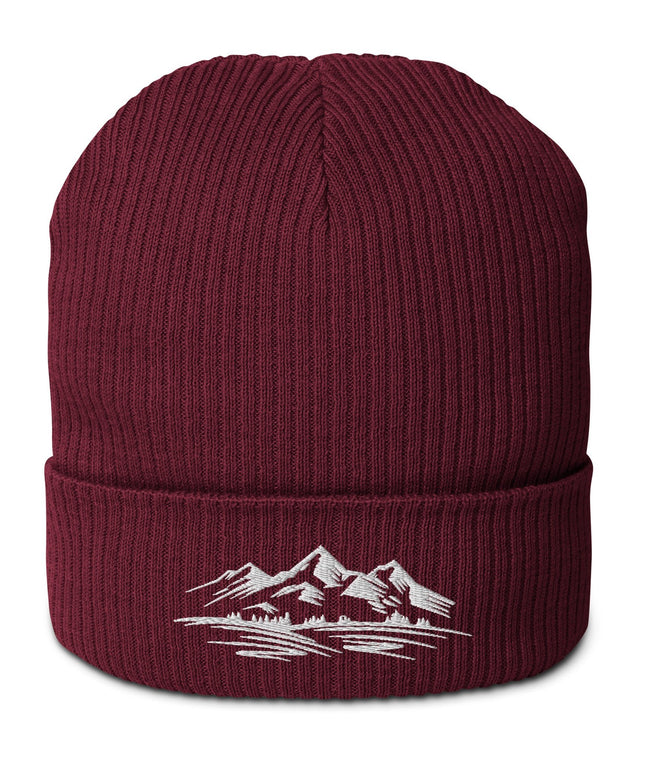 Bonnet côtelé bio - montagnes - pimp your tee