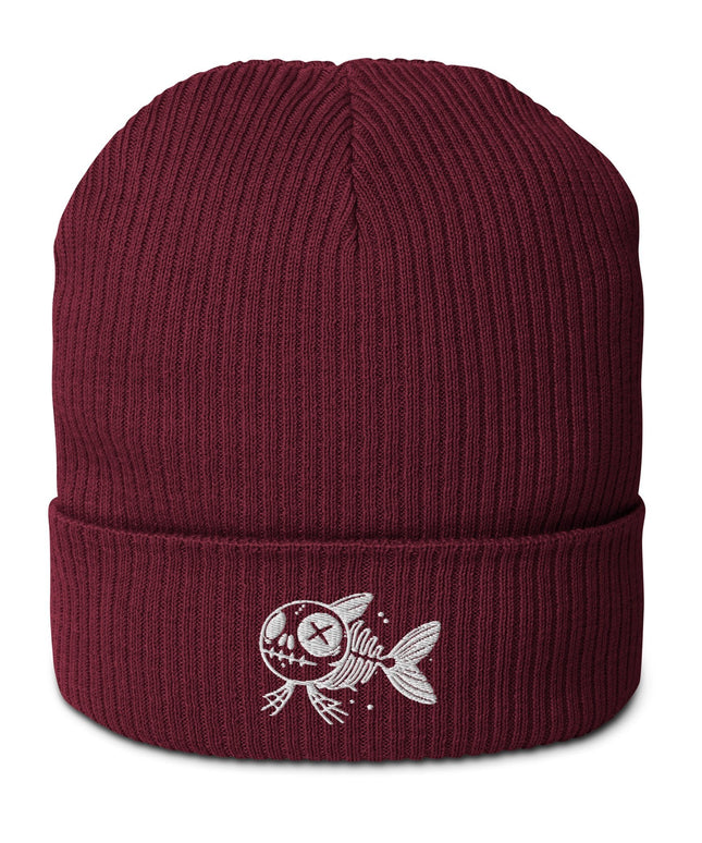 Bonnet côtelé bio - Skeleton fish - pimp your tee