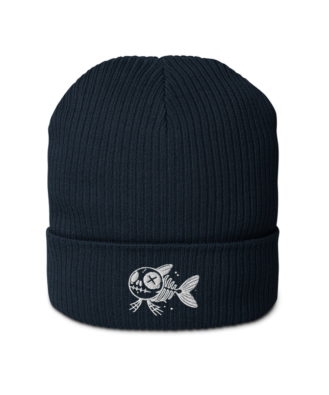 Bonnet côtelé bio - Skeleton fish - pimp your tee