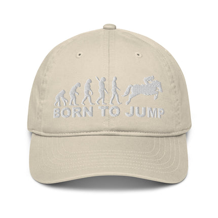 Casquette de baseball bio Broderie - Born to jump - pimp your tee