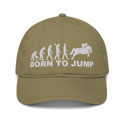 Casquette de baseball bio Broderie - Born to jump - pimp your tee
