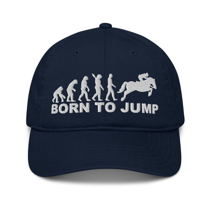 Casquette de baseball bio Broderie - Born to jump - pimp your tee
