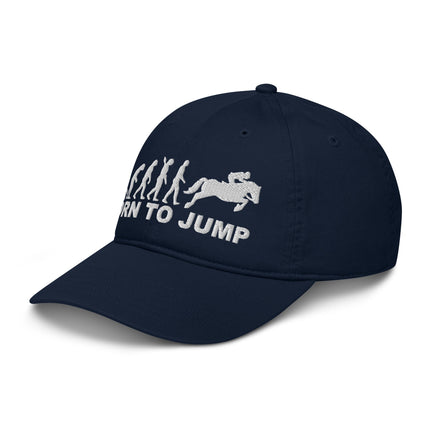 Casquette de baseball bio Broderie - Born to jump - pimp your tee