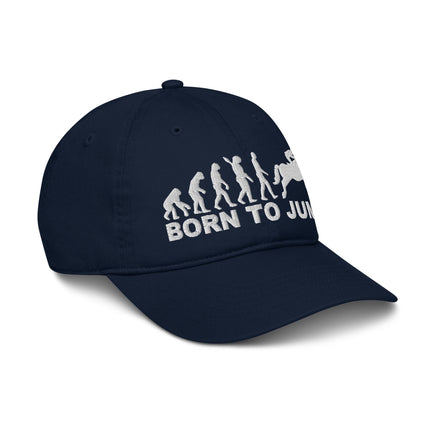 Casquette de baseball bio Broderie - Born to jump - pimp your tee