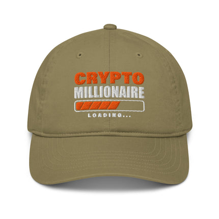 Casquette de baseball bio Broderie crypto millionnaire - pimp your tee