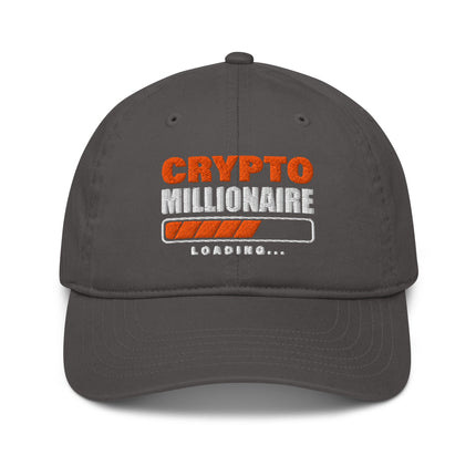 Casquette de baseball bio Broderie crypto millionnaire - pimp your tee