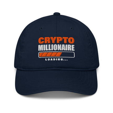 Casquette de baseball bio Broderie crypto millionnaire - pimp your tee
