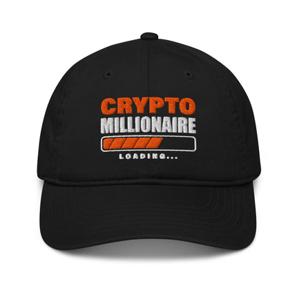 Casquette de baseball bio Broderie crypto millionnaire - pimp your tee