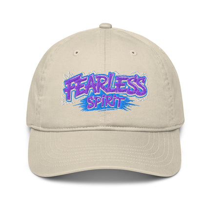 Casquette de baseball bio Broderie Fearless spirit - pimp your tee