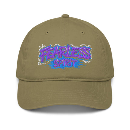 Casquette de baseball bio Broderie Fearless spirit - pimp your tee