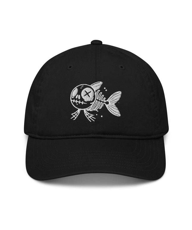 Casquette de baseball bio Broderie - Skeleton fish solo - pimp your tee