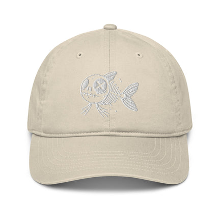 Casquette de baseball bio Broderie - Skeleton fish solo - pimp your tee