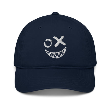 Casquette de baseball bio Broderie smile 2 - pimp your tee