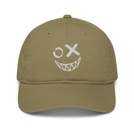 Casquette de baseball bio Broderie smile 2 - pimp your tee