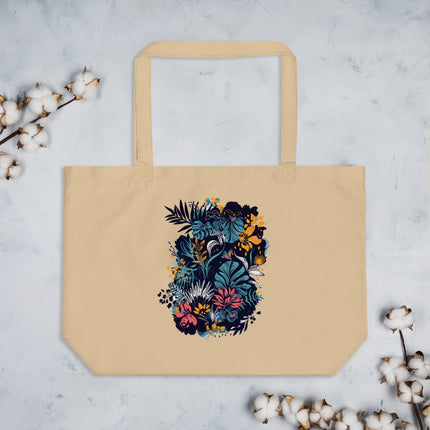 Grand tote bag bio - Fleurs - pimp your tee