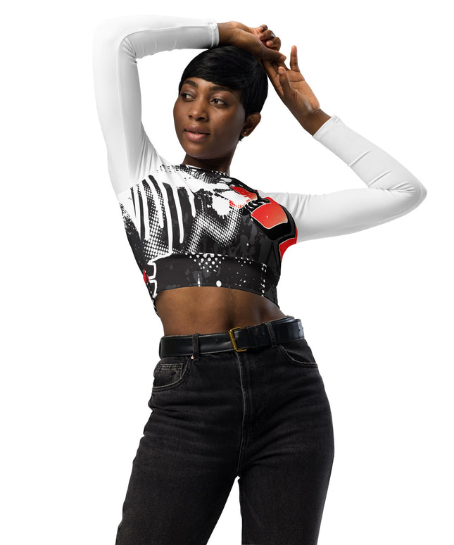 Haut court à manches longues en matières recyclées - Graffiti - pimp your tee