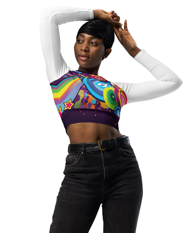 Haut court à manches longues en matières recyclées - Pop - pimp your tee