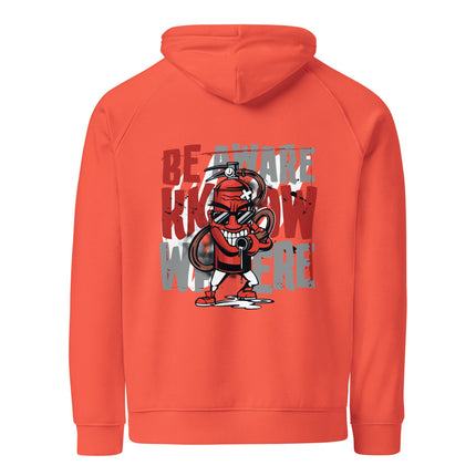 Sweat à capuche écologique Raglan unisexe - Be aware - pimp your tee