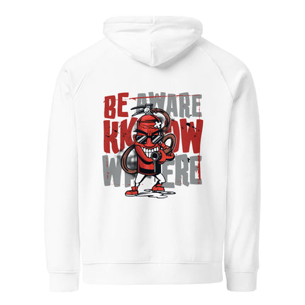 Sweat à capuche écologique Raglan unisexe - Be aware - pimp your tee