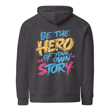 Sweat à capuche écologique Raglan unisexe - Be The Hero - pimp your tee