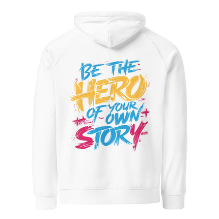 Sweat à capuche écologique Raglan unisexe - Be The Hero - pimp your tee