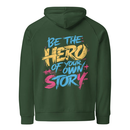 Sweat à capuche écologique Raglan unisexe - Be The Hero - pimp your tee