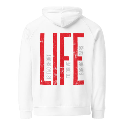 Sweat à capuche écologique Raglan unisexe - Boring car - pimp your tee