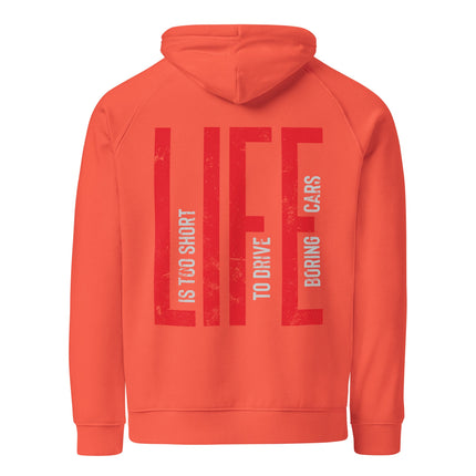 Sweat à capuche écologique Raglan unisexe - Boring car - pimp your tee