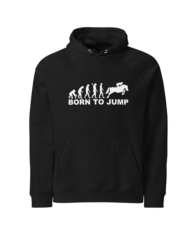 Sweat à capuche écologique Raglan unisexe - Born to jump - pimp your tee