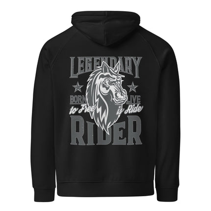 Sweat à capuche écologique Raglan unisexe - Born to ride - pimp your tee