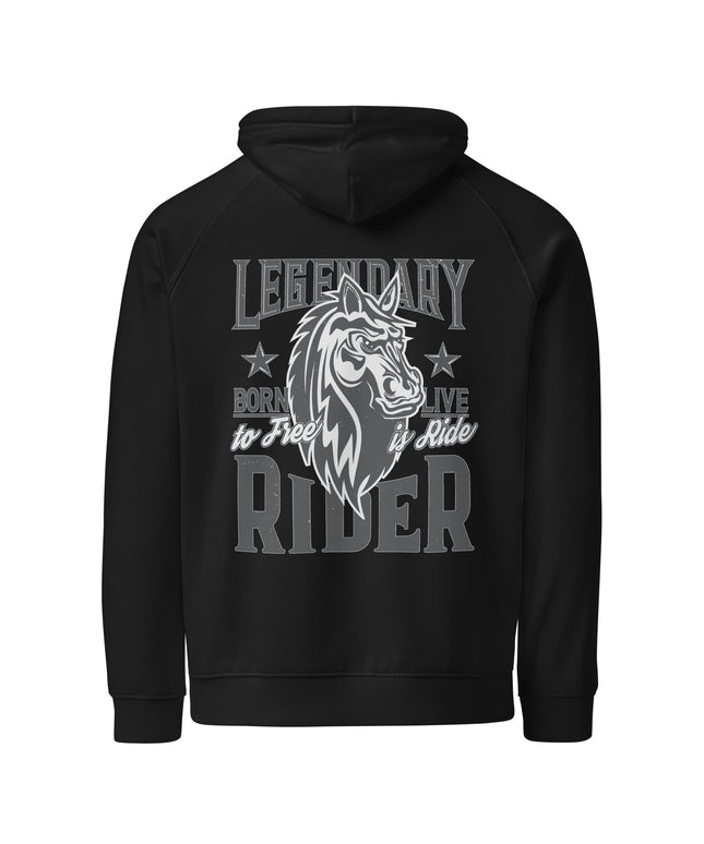 Sweat à capuche écologique Raglan unisexe - Born to ride - pimp your tee