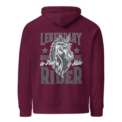 Sweat à capuche écologique Raglan unisexe - Born to ride - pimp your tee