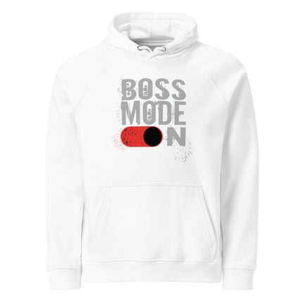 Sweat à capuche écologique Raglan unisexe - Boss mode on - pimp your tee