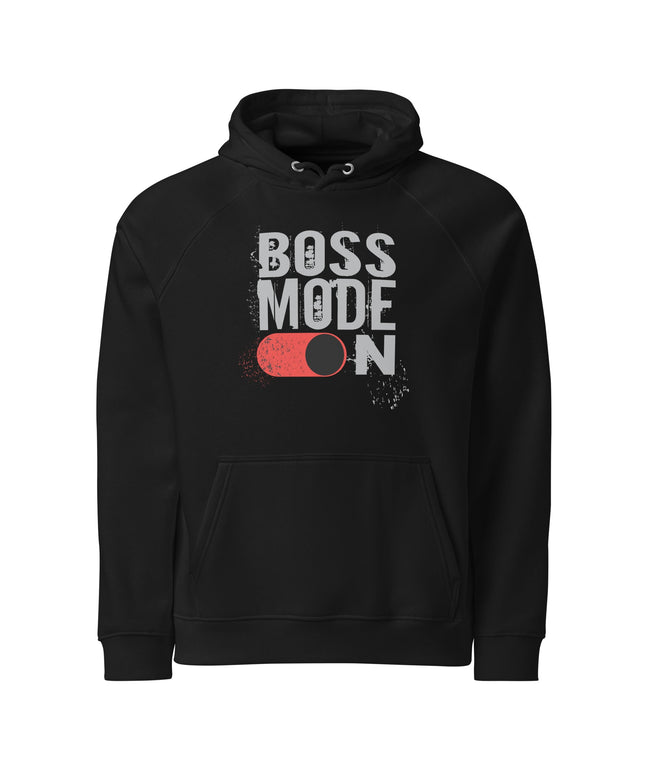 Sweat à capuche écologique Raglan unisexe - Boss mode on - pimp your tee