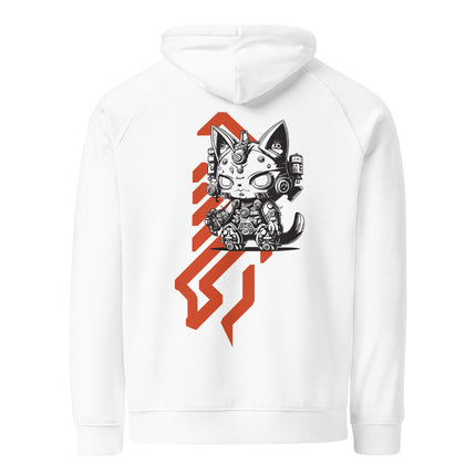 Sweat à capuche écologique Raglan unisexe - Cat futurism - pimp your tee
