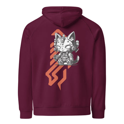 Sweat à capuche écologique Raglan unisexe - Cat futurism - pimp your tee