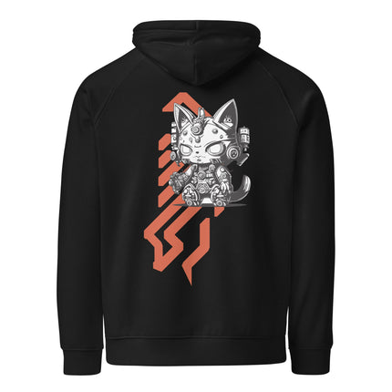 Sweat à capuche écologique Raglan unisexe - Cat futurism - pimp your tee