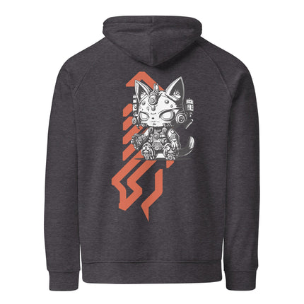 Sweat à capuche écologique Raglan unisexe - Cat futurism - pimp your tee