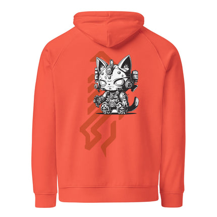 Sweat à capuche écologique Raglan unisexe - Cat futurism - pimp your tee