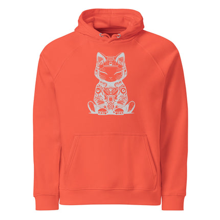 Sweat à capuche écologique Raglan unisexe - Chat futurism - pimp your tee