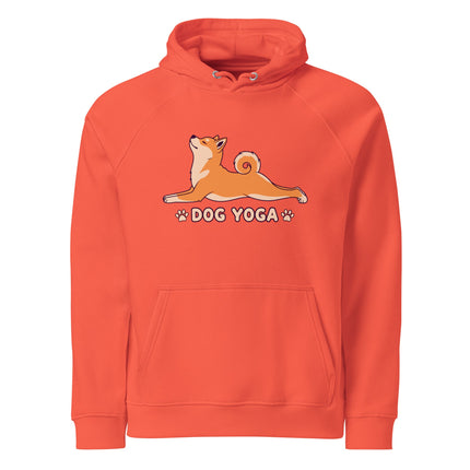 Sweat à capuche écologique Raglan unisexe - Dog Yoga - pimp your tee