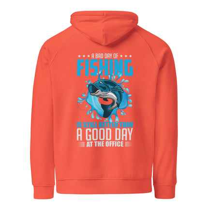 Sweat à capuche écologique Raglan unisexe - fishing - pimp your tee