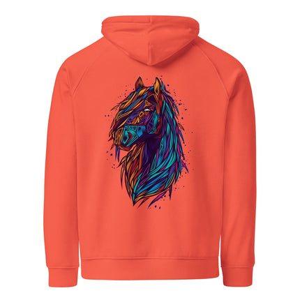 Sweat à capuche écologique Raglan unisexe - Horse - pimp your tee