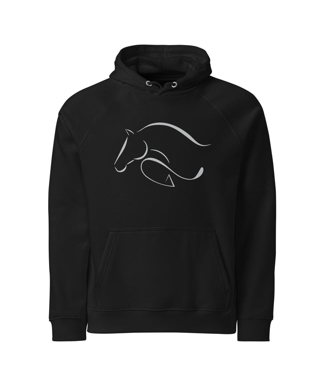 Sweat à capuche écologique Raglan unisexe - Horse - pimp your tee