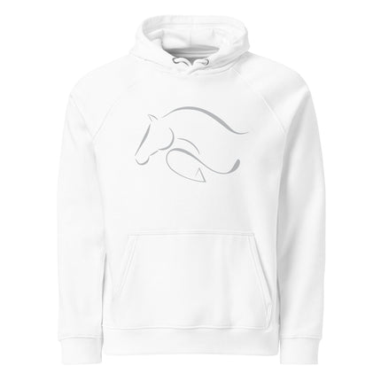 Sweat à capuche écologique Raglan unisexe - Horse - pimp your tee