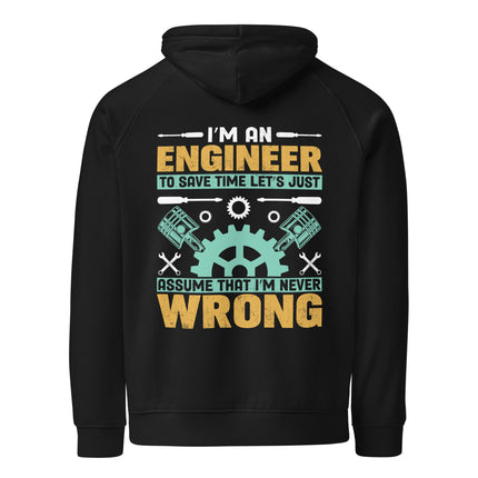 Sweat à capuche écologique Raglan unisexe - I'm am Engineer - pimp your tee
