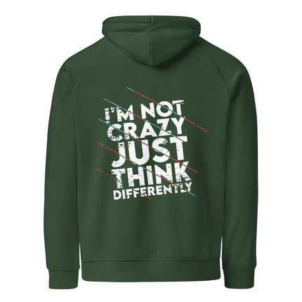 Sweat à capuche écologique Raglan unisexe - I'm not crazy - pimp your tee